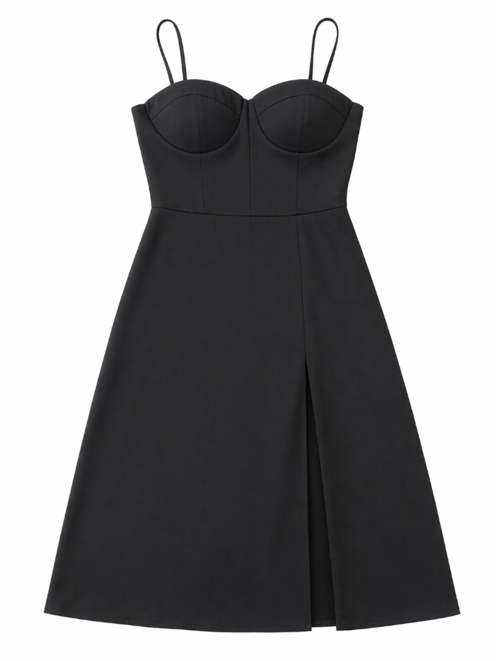 Socialite Black Bustier Dress Size M New Elegant Spaghetti Strap - Picture 2 of 4